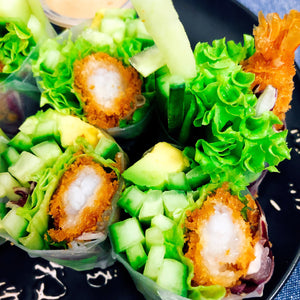 Rispapir med Crispy Ebi 8 stk.